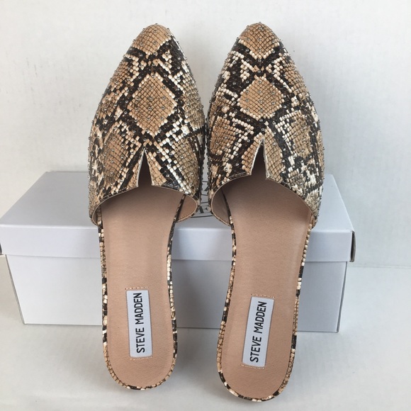 steve madden snake print mules